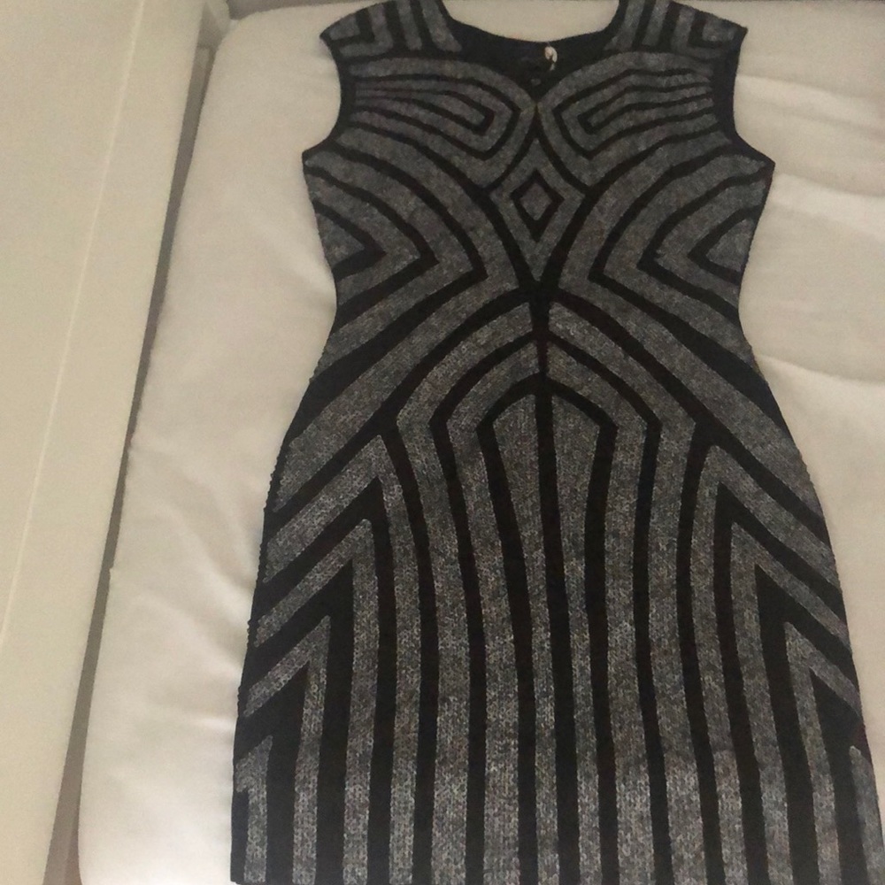 Black dress with silver sequins